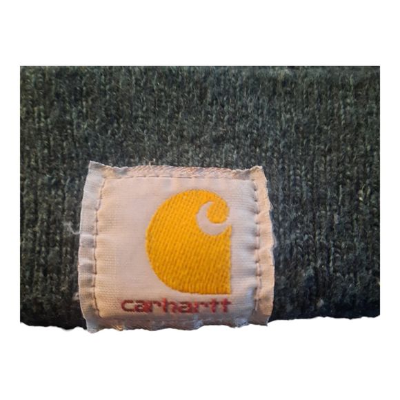 Carhartt Hat Beanie Dark Heather Green Unisex Made in USA Winter - Picture 3 of 9